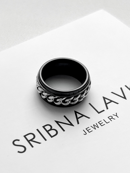 Каблучка Кераміка фіаніт срібло 925°/ ювелірна кераміка с1135ч