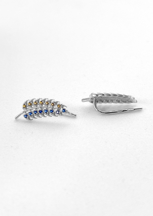 Сережки фіаніт Срібло 925° (родій) 132790