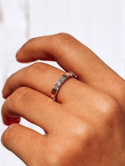 Каблучка фіаніт Срібло 925° золото 375° 000647