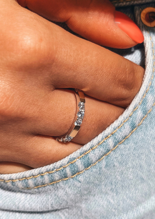 Каблучка фіаніт Срібло 925° золото 375° 000647