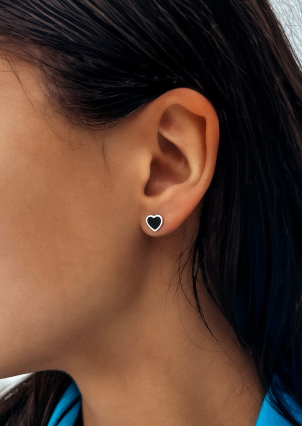 Сережки емаль Срібло 925° (родій) 131110