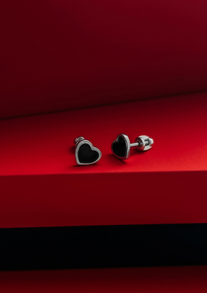 Сережки емаль Срібло 925° (родій) 131110