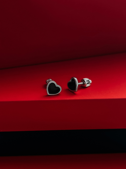 Enamel earrings Silver 925° (rhodium) 131110