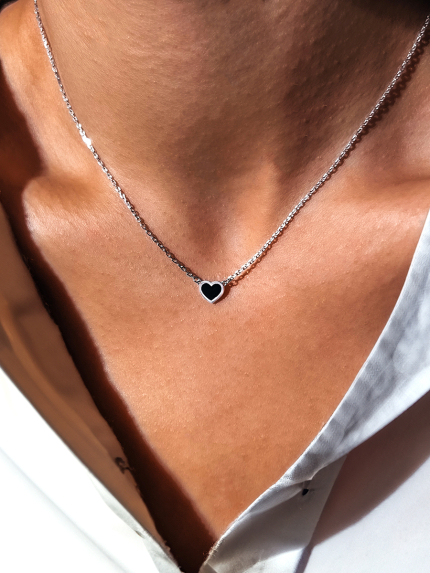 Кольє емаль Срібло 925° (родій) 131140