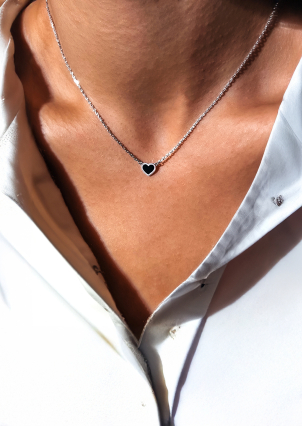 Кольє емаль Срібло 925° (родій) 131140