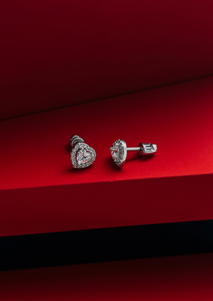 Сережки фіаніт Срібло 925° (родій) 136410