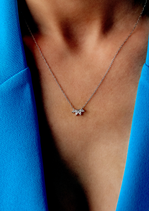 Кольє фіаніт Срібло 925° (родій) APN19PW