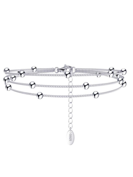 Браслет без вставок Срібло 925° (родій) 957992