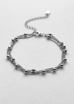 Браслет без вставок Срібло 925° (родій) 957992