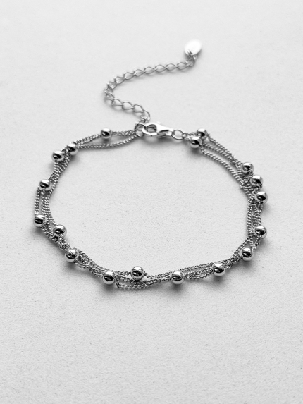 Браслет без вставок Срібло 925° (родій) 957992