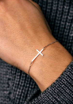 Браслет без вставок Срібло 925° (родій) APB03P