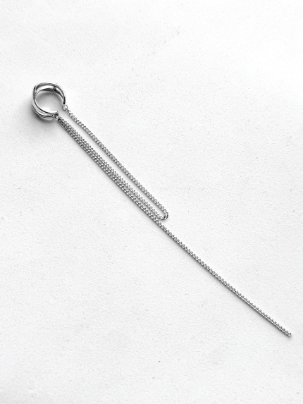 Сережки фіаніт Срібло 925° (родій) 957993