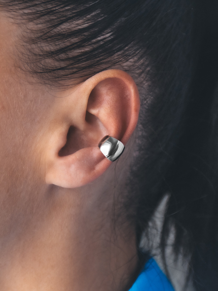 Сережки без вставок Срібло 925° (родій) 957995