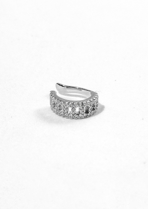 Сережки фіаніт Срібло 925° (родій) 957996