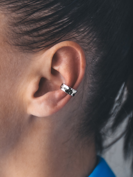 Сережки без вставок Срібло 925° (родій) 957997