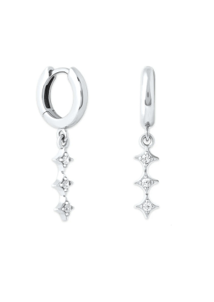 Сережки фіаніт Срібло 925° (родій) APE93P