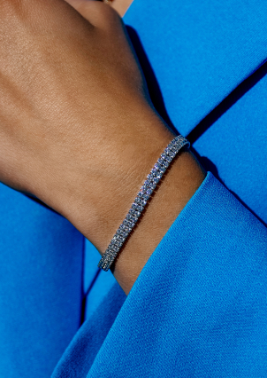 Браслет Фіаніт (5А) Срібло 925° (родій) 957974