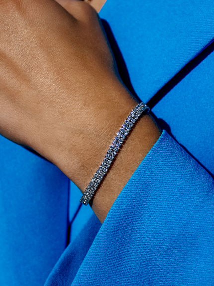 Браслет Фіаніт (5А) Срібло 925° (родій) 957974