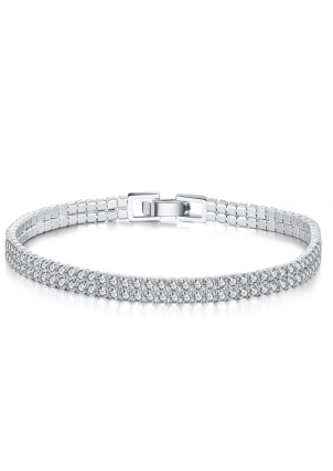 Браслет Фіаніт (5А) Срібло 925° (родій) 957974