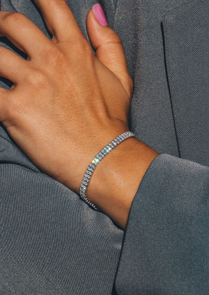 Браслет Фіаніт (5А) Срібло 925° (родій) 957974