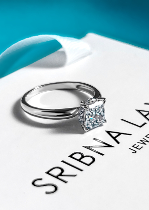 Каблучка Фіаніт (8А) Срібло 925° (родій) LZR01P7