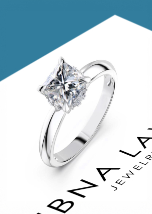 Каблучка Фіаніт (8А) Срібло 925° (родій) LZR01P7