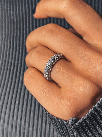 Ring Fianite (AAAA) Silver 925° (rhodium) SR321P7