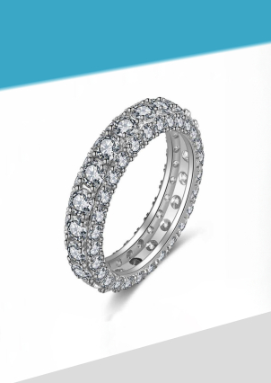 Каблучка Фіаніт (5А) Срібло 925° (родій) SR321P7