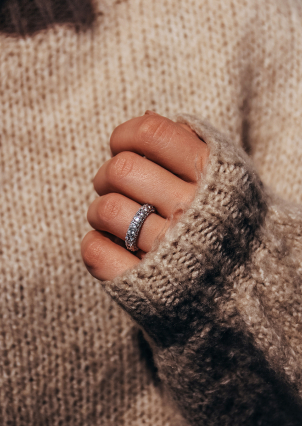 Каблучка Фіаніт (5А) Срібло 925° (родій) SR321P7