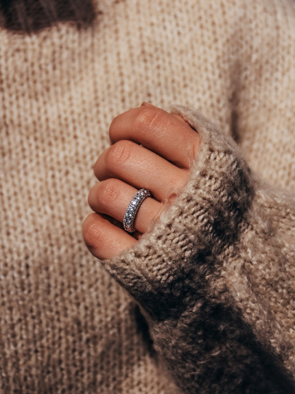 Ring Fianite (AAAA) Silver 925° (rhodium) SR321P7