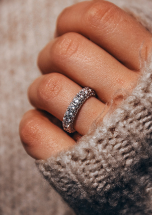 Каблучка Фіаніт (5А) Срібло 925° (родій) SR321P7