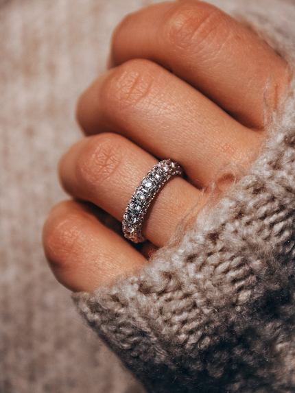 Ring Fianite (AAAA) Silver 925° (rhodium) SR321P7