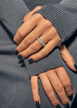 Каблучка Фіаніт (5А) Срібло 925° (родій) SR321P7