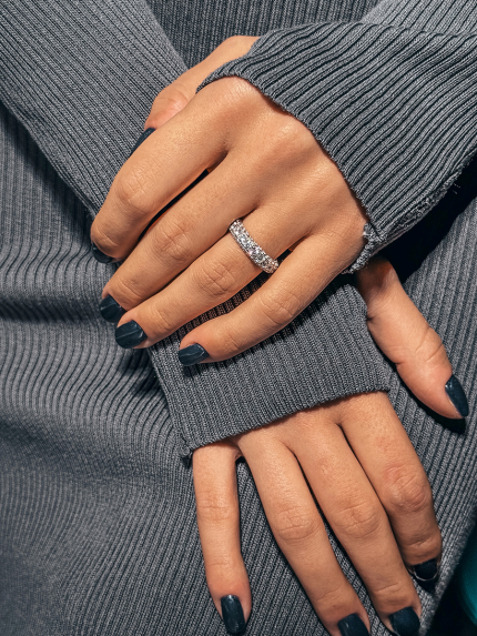 Ring Fianite (AAAA) Silver 925° (rhodium) SR321P7