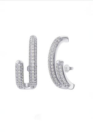 Сережки Фіаніт (5А) Срібло 925° (родій) SE391P