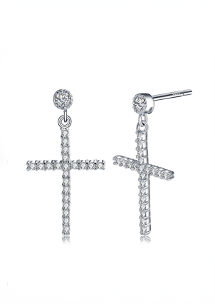 Сережки Фіаніт (5А) Срібло 925° (родій) 958001