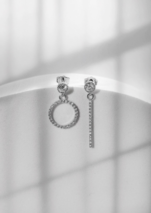 Сережки Фіаніт (5А) Срібло 925° (родій) APE119P