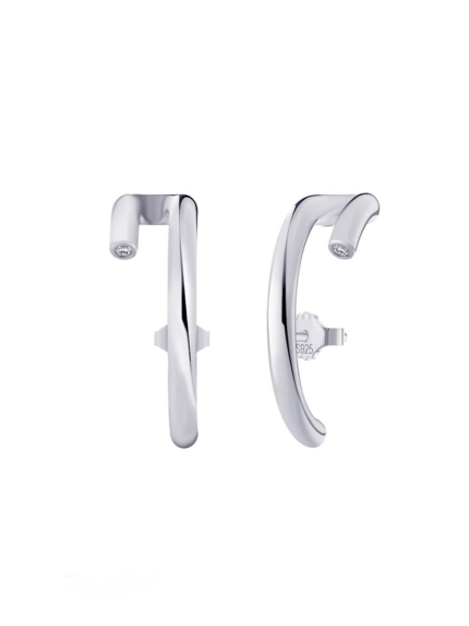 Kolczyki bez wkładek Srebro próby 925° (rod) SE392P