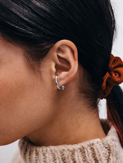 Kolczyki bez wkładek Srebro próby 925° (rod) SE392P