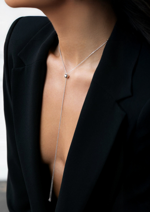 Кольє без вставок Срібло 925° (родій) 958002