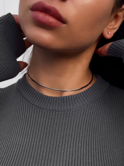 Кольє без вставок Срібло 925° (родій) GZN254P