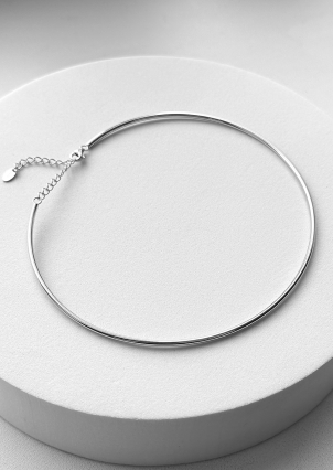 Кольє без вставок Срібло 925° (родій) GZN254P