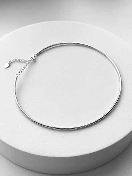 Кольє без вставок Срібло 925° (родій) GZN254P