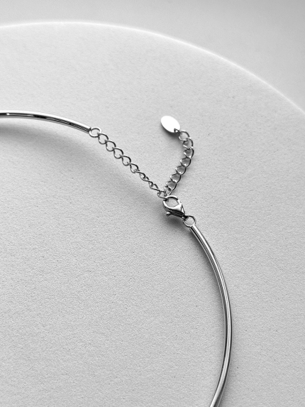 Кольє без вставок Срібло 925° (родій) GZN254P