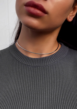 Кольє без вставок Срібло 925° (родій) GZN254P