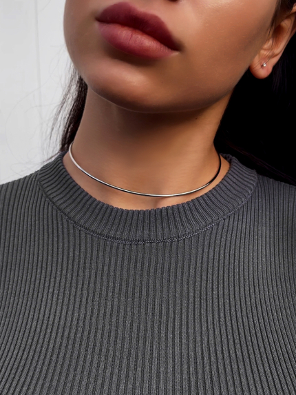 Кольє без вставок Срібло 925° (родій) GZN254P