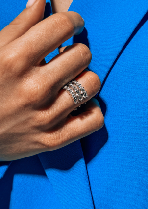 Каблучка фіаніт Срібло 925° (родій) 978005