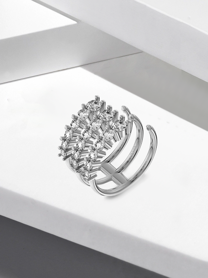 Каблучка фіаніт Срібло 925° (родій) 978005