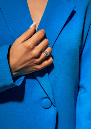 Каблучка фіаніт Срібло 925° (родій) 978005