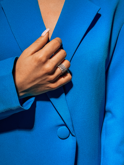 Каблучка фіаніт Срібло 925° (родій) 978005